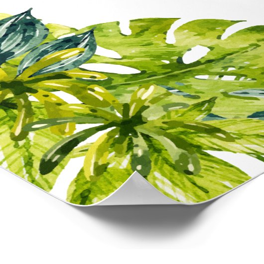 ようこそ赤ちゃんシャワーのジャングル野生動物動物 ポスター (角)