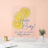 ようこそ赤ちゃんシャワーレモンのアクリルサイン アクリルサイン (ウェディング)