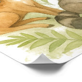 ようこそ赤ちゃんシャワー赤ちゃん動物 ポスター (角)