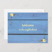 ようこそ近所の青い木の厚板へ ポストカード (正面/裏面)