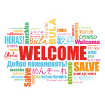 ようこそ違う言語Tシャツ