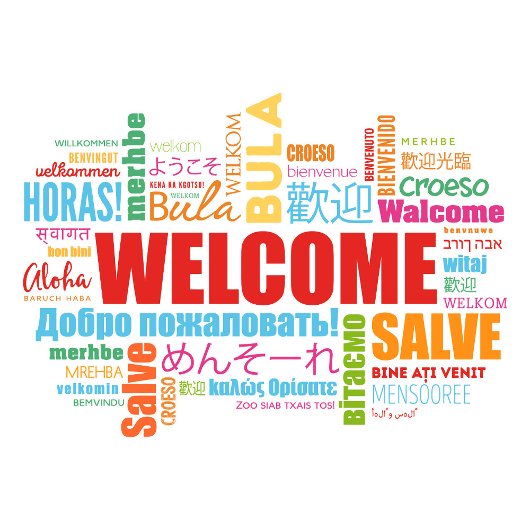 ようこそ違う言語Tシャツ Tシャツ