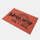 ようこそ邪悪なウィッチインステイハロウィーン ドアマット (アングル)