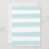 ようこそ青いフォトスクリプトのパーソナライズ男の子誕生 案内状 (裏面)