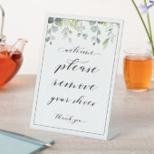 ようこそ靴の緑のサインを取り除きなさい 台座サイン (インサイチュ)