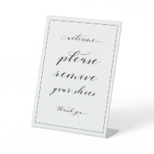 ようこそ靴を取り除きなさいウッドランドサイン