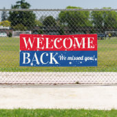 ようこそ顧客または従業員の再開 横断幕 (インサイチュ)