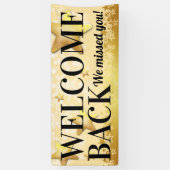 ようこそ顧客または従業員の再開 横断幕 (縦)