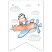 ようこそ飛行機ベビーシャワーペンギン バンティングフラッグ (第2の旗)