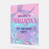 ようこそ魔法のマーメイドのパーティーのサイン アクリルサイン (傾斜)