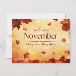 ようこそ11月の秋 ポストカード