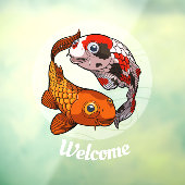 ようこそ2フレンドリーコイカープフィッシュアニメ ウィンドウサイン (シート3)