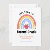 ようこそ2年生パステルカラーレインボウンへ ポストカード (正面/裏面)