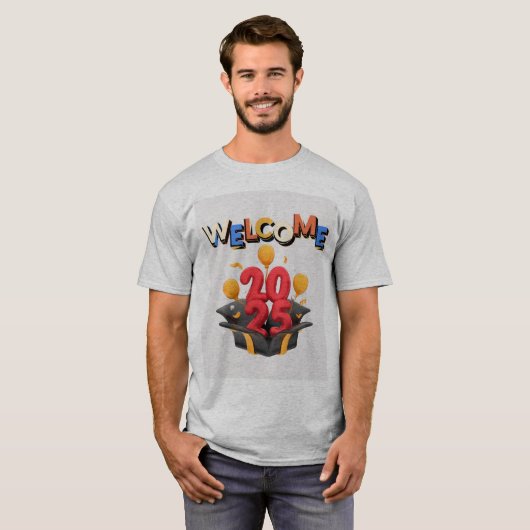 ようこそ2025 Tシャツ (正面フル)