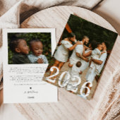 ようこそ2026タイポグラフィフォトホリデーカード シーズンカード