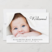 ようこそ3フォトコラージュベビー誕生 案内状 (正面)