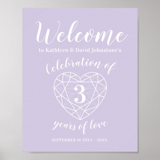 ようこそ3周年記念クリスタルハートカスタム ポスター (正面)