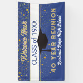 ようこそ40年クラスの懇親会バナー 横断幕 (縦)