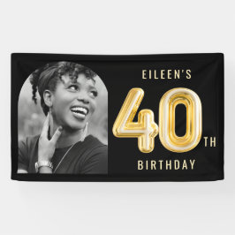 ようこそ40th誕生日パーティー写真 横断幕