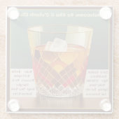 ようこそ5オクロッククラブミッドセンチュリーデザイン ガラスコースター (裏面)