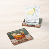 ようこそ5オクロッククラブミッドセンチュリーデザイン スクエアペーパーコースター (インサイチュ)