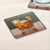 ようこそ5オクロッククラブミッドセンチュリーデザイン スクエアペーパーコースター (アングル)