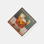 ようこそ5オクロッククラブミッドセンチュリーデザイン スタンダードカクテルナプキン (角)