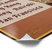 ようこそ5オクロッククラブミッドセンチュリーデザイン ポスター (コーナー)