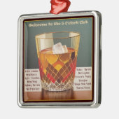 ようこそ5オクロッククラブミッドセンチュリーデザイン メタルオーナメント (左)