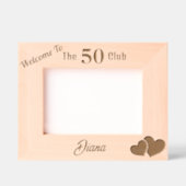 ようこそ50クラブモダン誕生日パーソナライズされた レーザー彫刻フレーム (正面)