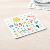 ようこそ/ شرفتونا وآنستونا スクエアペーパーコースター (アングル)