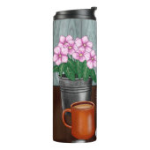 ようこそ、ひまわり、ドーナツ、コーヒー タンブラー (回転左)