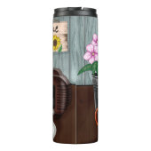 ようこそ、ひまわり、ドーナツ、コーヒー タンブラー (裏面)