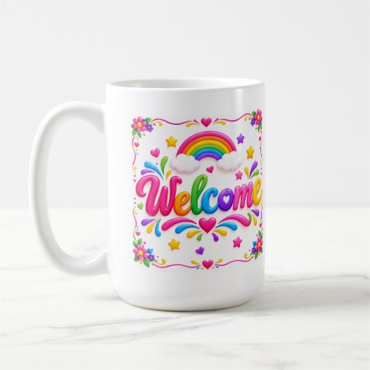ようこそ コーヒーマグカップ (左)