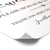 ようこそ サイン 私たちのゲストブック シャワーの結婚式 レモン (角)