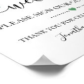 ようこそ サイン 私たちの ゲストブック シャワーの 結婚式 レモン (角)