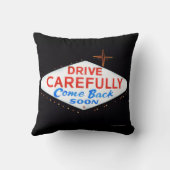 ようこそ/ドライブ慎重にラスベガスのサインピロー クッション (裏面)