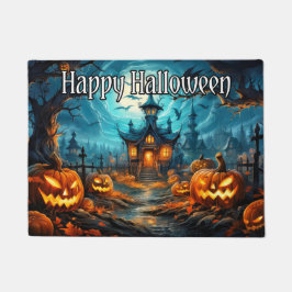 ようこそ |ハロウィン幽霊のよく出るハウス ドアマット