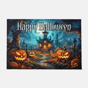 ようこそ ハロウィン幽霊のよく出るハウス ドアマット