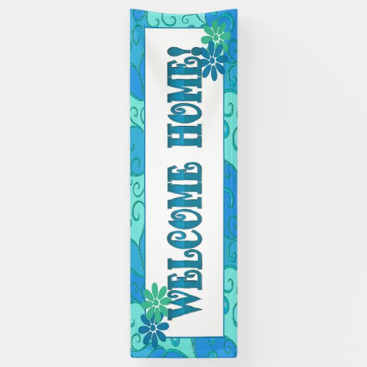 「ようこそ」バナー。 横断幕 (縦)