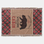 ようこそ、バーラップ&プレイドのキャビンへ  スローブランケット (正面)