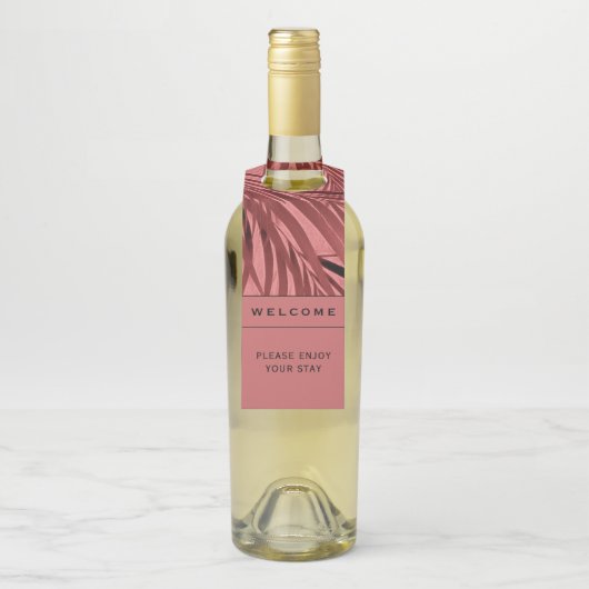 ようこそ |ピンクパーム葉 |休暇レンタル ボトルネックタグ (ボトル)