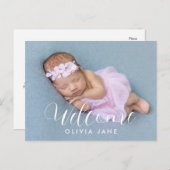 ようこそ |ベビー誕生発表葉書 案内ポストカード (正面/裏面)