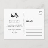 ようこそ |ベビー誕生発表葉書 案内ポストカード (裏面)