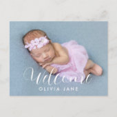 ようこそ |ベビー誕生発表葉書 案内ポストカード (正面)