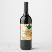 ようこそ | モダン Pineapple |休暇レンタル ワインラベル (正面)