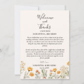 ようこそ&ユー感謝していスの結婚ゲストテーブルカード 招待状 (正面)