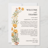 ようこそ&ユー感謝していスの結婚ゲストテーブルカード 招待状 (正面)