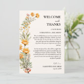 ようこそ&ユー感謝していスの結婚ゲストテーブルカード 招待状 (スタンド正面)