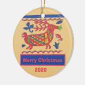 ようこそ、ヴィンテージ鹿、追加、編集文字 セラミックオーナメント (左)